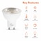 Euri Lighting PAR16 LED Bulbs, 7W, 500 lm, 50W Eq., 4000K, GU10, Dimmable, UL, 2PK EP16-7W5040eG-2 - alternate 1