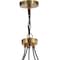 Jonathan Y Apollo 22" 5-Light Metal LED Pendant, Black/Brass Gold JYL6135A - alternate 4
