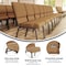 Flash Furniture Hercules Church Chair, 19-1/4 in W 25" L 33-1/4" H, Fabric Seat FD-CH02185-CV-BN-BAS-GG - alternate 2