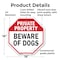 Signmission Private Property Beware of Dogs, 18 Inch X 18 Inch, Plastic Sign OC-P-18-151 - alternate 3