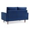 Homeroots 57" Blue And Dark Brown Velvet Loveseat 543718 - alternate 4