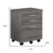 Homeroots 25" Gray Particle Board Filing Cabinet With Drawers 333352 - alternate 5