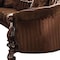 Homeroots 55" Brown Velvet Curved Sofa And Toss Pillows 348227 - alternate 2
