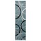 World Rug Gallery Modern Wavy Circles Design Runner Rug 2 ft 7 in x 8 ft Blue 377BLUE27X8 - alternate 2