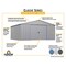 Arrow Classic 14 x 14 x 7 ft Flute Grey Steel Storage Shed CLG1414FG - alternate 6