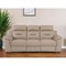 Homeroots 90" Beige Faux Leather Sofa With Brown Legs 343837 - alternate 4