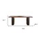 Homeroots 71" Natural and Black Reclaimed Wood And Rattan Dining Table 716285 - alternate 2