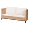 Bali & Pari Edda Natural Rattan Sofa with Upholstered Cushions, Style 3-Seater Couch for Living Room or Sunroom 266-14486-ZORO - alternate 1