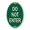 Signmission Parking Lot Sign Do Not Enter, 12 Inch X 18 Inch Architectural Oval, Heavy Gauge Aluminum A-OV-G-1218-23429 - alternate 1