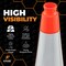 Xpose Safety Slim Line Traffic Safety Cone, 28 in, Dual 6 in & 4 in Reflective Collar, Orange, PK297, Full Pallet OTC28SL-64-FP297-X - alternate 2