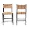 Bali & Pari Prita Bohemian Paper Loom and Black Mahogany Wood 2-Piece Counter Stool Set 249-2PC-13881-ZORO - alternate 4