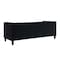 Homeroots 83" Black Velvet Wood Sofa With Toss Pillows 543949 - alternate 4