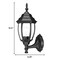 Homeroots Matte Black Globe Lantern Wall Light 398564 - alternate 3