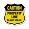 Signmission No Spray Shield Sign Caution Property Li, 12 Inch X 12 Inch, Plastic Sign SHI-P-12-404 - alternate 1