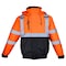 Dome75 Hi-Vis Bomber Jacket, Polyester, Class ANSI/ISEA 107-2020 Class 3 Type R, HiVis Orange/Black Bottom DJB3832 - alternate 2