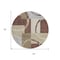 Homeroots 8' Brown And Ivory Round Geometric Washable Indoor Outdoor Area Rug 612565 - alternate 4