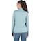 Berne Womens Small Heathered Eggshell Blue Midweight UPF Quarter-Zip Shirt WSH14HESBR360 - alternate 2