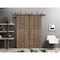 Sartodoors Barn Bypass Doors with 6.6ft Hardware, Planum 0014 Walnut and Aluminum Strips, Sturdy Heavy Duty Ra PLANUM0014BBB-WLN-6496 - alternate 1