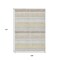 Homeroots 9' X 12' Ivory And Beige Striped Washable Indoor Outdoor Area Rug 632225 - alternate 1