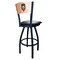 Holland Bar Stool Co 36" Blk Wrinkle New Mexico Swivel Bar Stool, Laser Engraved Back L03836BWMedMplANewMexBlkVinyl - alternate 4