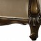 Homeroots 74in Tan And Brown Velvet Damask Curved Loveseat and Toss Pillows 515717 - alternate 2