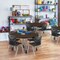 Regency Round Kee Mobile Adjustable Classroom Table W/ 4 Andy Chairs, 36 in W, 36 in L, Neo Walnut TB36RNDNWAPCGY45BK - alternate 2