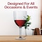 Smarty Had A Party 13 oz. Clear Ribbed Plastic Wine Glasses, 48PK 1713-CASE - alternate 3