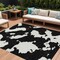 Homeroots 8' X 10' Black And Ivory Abstract Washable Indoor Outdoor Area Rug 614512 - alternate 1