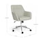 Martha Stewart Rayna Upholstered Office Chair in Light Gray/Polished Nickel CH-220921-6-LGY-MS - alternate 3