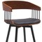 Homeroots 31" Black Faux Leather And Metal Swivel Bar Height Bar Chair 534455 - alternate 6