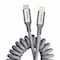 Ventev Chargesync Helix Coiled USB C to Apple Lightning Cable 3ft, Gray HC3-GRY252382 - alternate 1