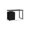 Homeroots 47" Gray and Black Computer Desk With Three Drawers 333512 - alternate 2