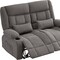 Homeroots 47in Gray Microfiber Manual Reclining Loveseat With Storage and Toss Pillows 721197 - alternate 2