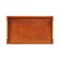 Homeroots 16" Brown And Gold Solid Wood Handmade Serving Tray With Handles 625663 - alternate 4