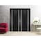 Sartodoors Sliding Closet Double Bi-fold Doors, Planum 0310 Matte Black and Aluminum Strips, Sturdy Tracks Mol PLANUM0310DBF-BLK-96 x 80 (4* 24x80) - alternate 3