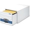 Bankers Box File Box, Steel, 15 1/2 in W, 23 1/4 in D, 10 3/8 in H, Blue, White 00312 - alternate 1