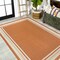 Jonathan Y James Modern Border Stripe Orange/Cream 3 ft. x 5 ft. Indoor/Outdoor Area Rug SMB201D-3 - alternate 4