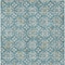 Homeroots 5' X 8' Teal Blue Gray And Gold Floral Washable Indoor Outdoor Area Rug 595992 - alternate 3