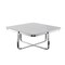 Homeroots 35" Light Gray And Silver Metallic Wood And Stainless Steel Square Coffee Table 543859 - alternate 3