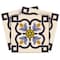 Homeroots 12" X 12" Blue and Yellow Azul Flora Peel and Stick Removable Tiles 555914 - alternate 2