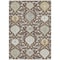 Homeroots 9' X 12' Brown Gray And Ivory Damask Washable Indoor Outdoor Area Rug 599404 - alternate 3