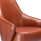 Homeroots 28" Brown And Gold Faux Leather And Faux Leather Swivel Arm Chair 556465 - alternate 4