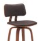 Armen Living Pico 26in Swivel Walnut Wood Counter Stool in Brown Faux Leather with Chrome LCPIBAWABR26 - alternate 4