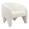 Homeroots 30" White Faux Shearling And Upholstered Arm Chair 556477 - alternate 1