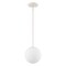 Jonathan Y Bleecker 7.75" Metal/Glass Globe LED Pendant, Almond JYL9528F - alternate 5