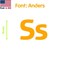 Aacc Self-Adhesive Vinyl Letter: S, Scale: 6 cm. Color: Orange Font: Anders by, 24PK AACC-Anders-US-Orange-M6x24 - alternate 1