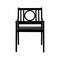 Homeroots 24" Black Steel Geo Back Outdoor Arm Chair 606527 - alternate 4