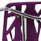 Leisuremod Modern Asbury Dining Chair with Chromed Legs, Purple, 4PK AC16PR4 - alternate 4