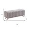 Homeroots 48in Gray and Gold Upholstered Bench 668854 - alternate 4