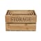 Homeroots Set of Four Brown Solid Wood Crate, 4PK 487673 - alternate 3